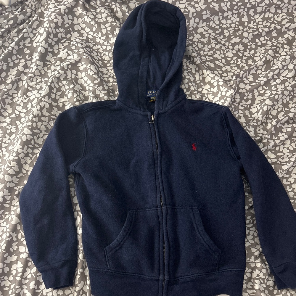 Kids polo zip up hoodie
